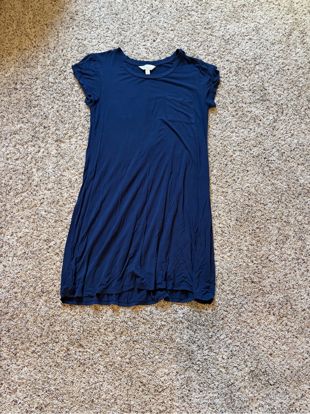 Market & Spruce Navy Crewneck Short Sleeve Tee Dress